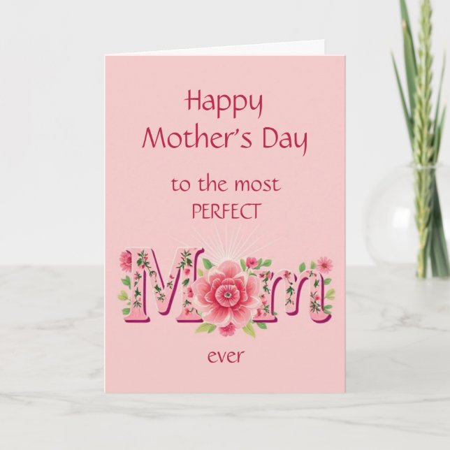 Carte Fleurs de Fête des Mères amusantes pour la maman p (Devant)