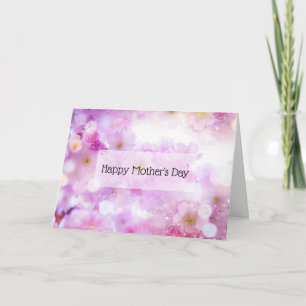 Carte Fleurs de fleurs de cerisier rose Photo Fête des m
