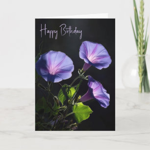Carte Fleurs de gloire matinale radieuse d'anniversaire