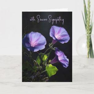Carte Fleurs de gloire matinale rayonnantes de sympathie