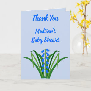 Carte Fleurs de Jacinthe Baby Boy Printemps Baby Shower