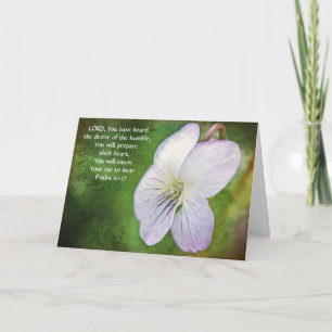 Carte Fleurs de la foi Micah 7:7 Note Card