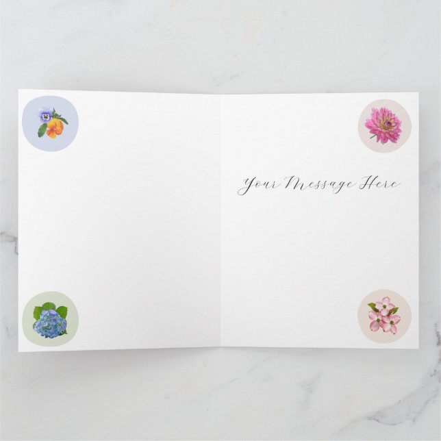 Carte Fleurs de la Nouvelle-Angleterre (Intérieur)