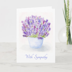 Carte Fleurs de lavande à l'aquarelle SYMPATHIE