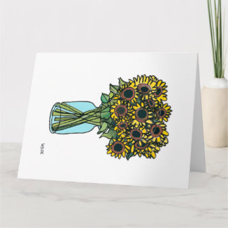 Carte Fleurs de ligne continue florissante dans le vase