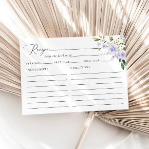 Carte Fleurs de Lilas, Fleurs Blanches, Recette de Baby
