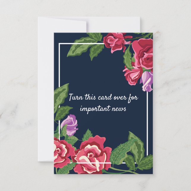 Carte Fleurs De Mariage Enregistrer La Date (Devant)