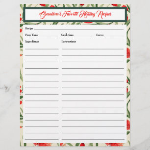 Carte Fleurs de Noël