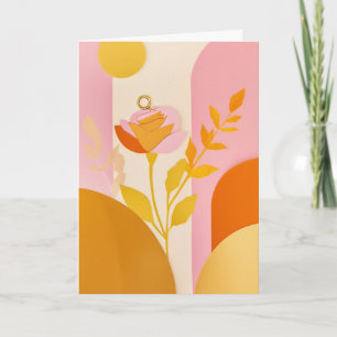 Carte Fleurs de papier découpé ensoleillées