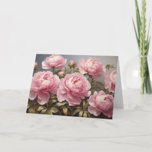 Carte Fleurs de pivoine en fleurs