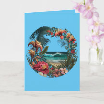 Fleurs de plage tropicales Floral Island Paradise 