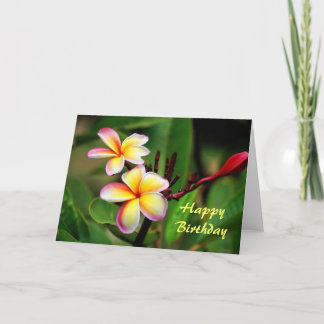Carte Fleurs de Plumeria de Maui, anniversaire