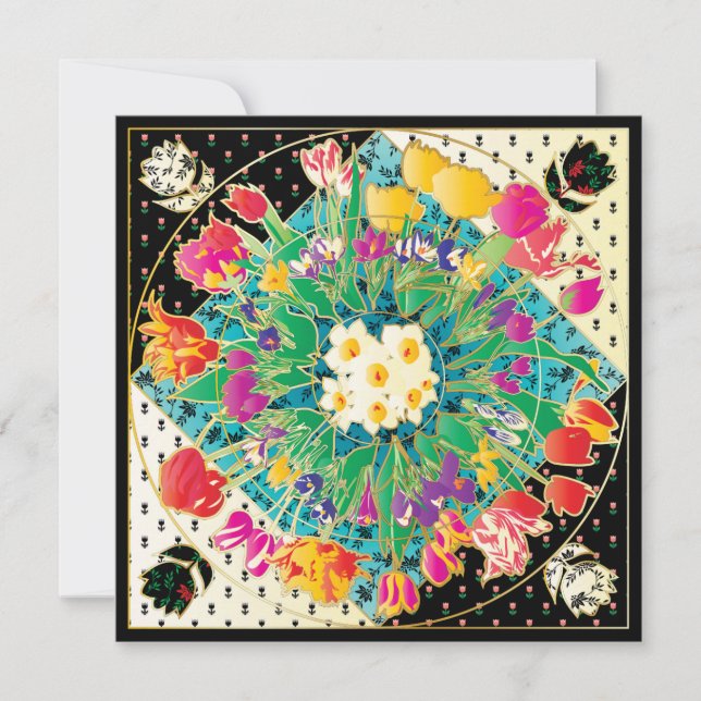 Carte Fleurs de printemps (Devant)