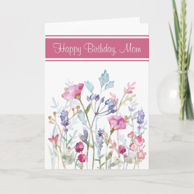 Carte Fleurs de printemps Berries quitter Flora Maman An (Devant)