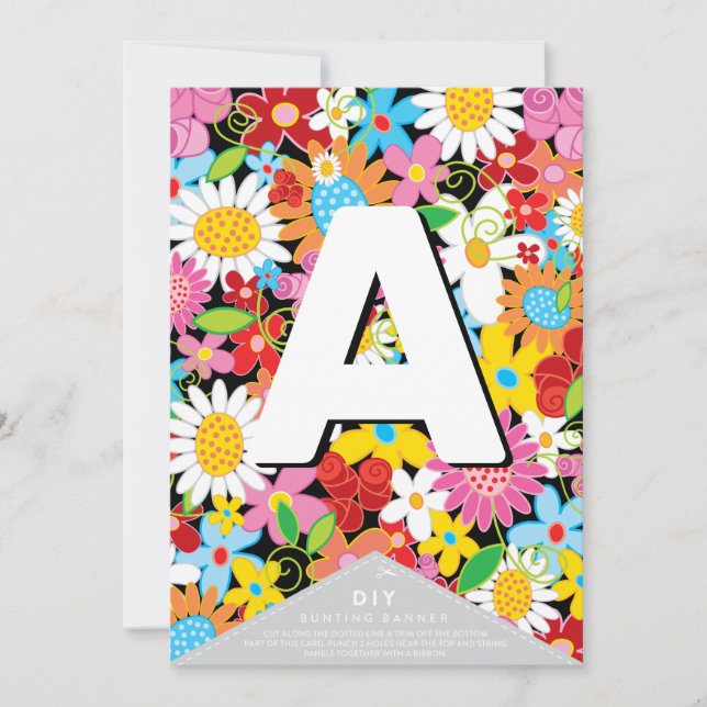 Carte Fleurs de printemps Jardin Whimsical do-it-yoursel (Devant)