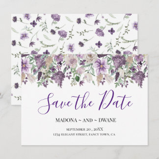 Carte Fleurs de Prunier et de Lilas à l'Aquarelle Enregi