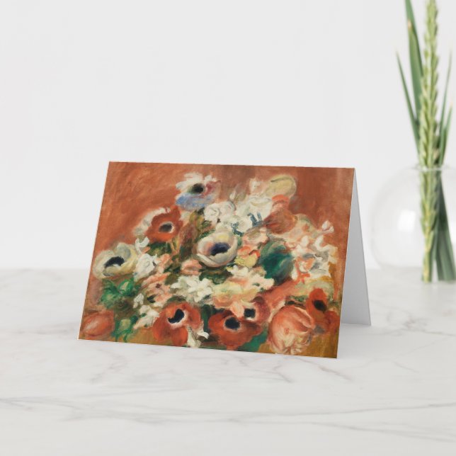 Carte Fleurs de Renoir Impressionist Art Peinture (Devant)