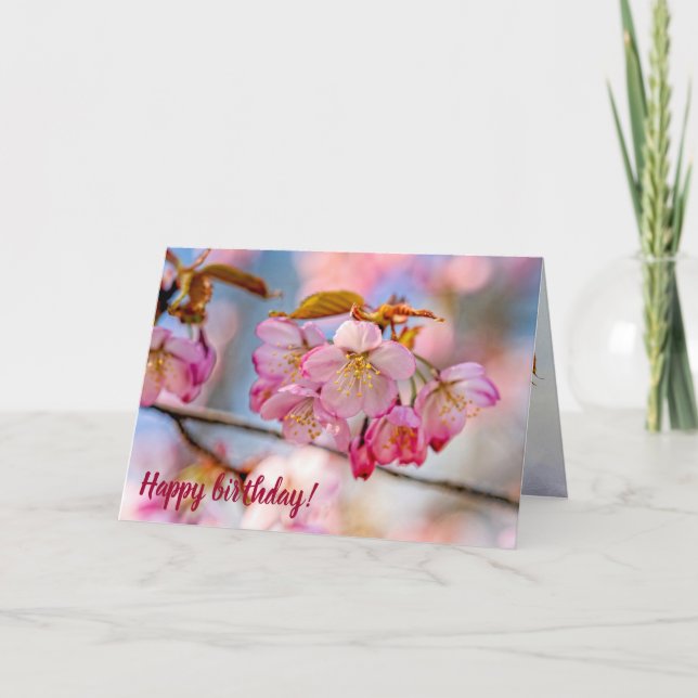 Carte Fleurs De Sakura Luxueuses Dans Le Jardin Du Print (Devant)
