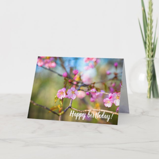 Carte Fleurs De Sakura Rose Artistique Dans Le Jardin De (Devant)