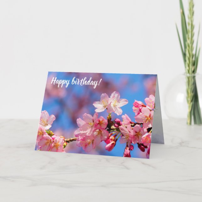 Carte Fleurs De Sakura Rose Délicieuses Au Printemps (Devant)