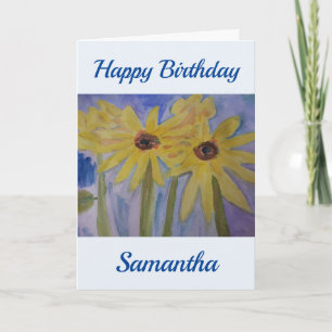 Carte Fleurs de soleil jaunes d'été Anniversaire