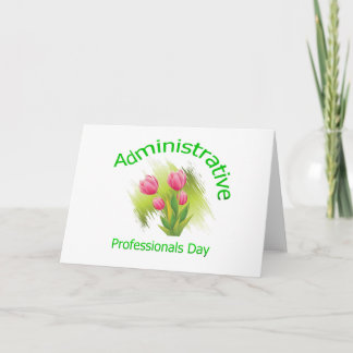 Carte Fleurs de tulipes Journée des professionnels admin