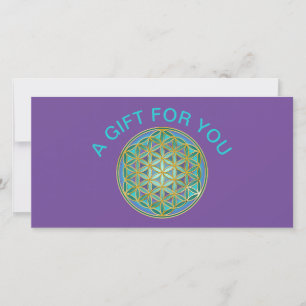 Carte FLEURS DE VIE - Géométrie Sacrée Design 1