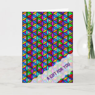 Carte FLEURS DE VIE - gradients multicolores motif 2