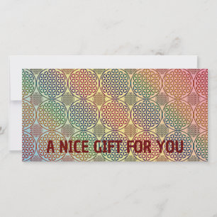 Carte FLEURS DE VIE - motif de grunge 1