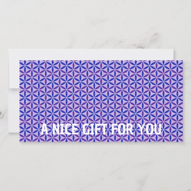 Carte FLEURS DE VIE - motif de timbre 4 (Devant)