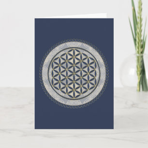 Carte FLEURS DE VIE - Symbole de géométrie sacrée Art 1