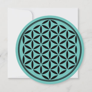 Carte FLEURS DE VIE - Symbole de géométrie sacrée plein 