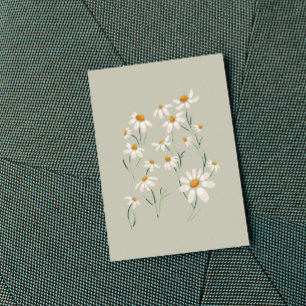 Carte Fleurs Delicées Chamomille Aesthétique Sauvage