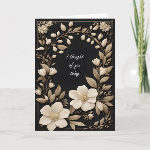 Carte Fleurs d'ivoire Pensant à vous