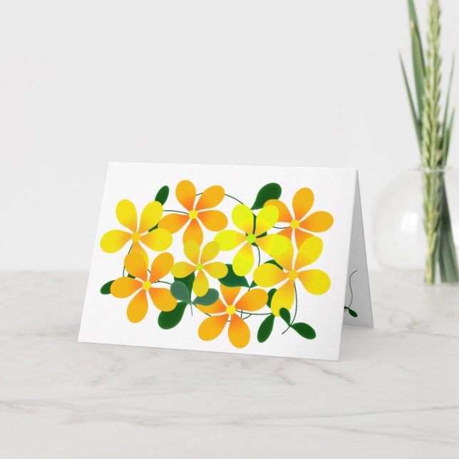 Carte Fleurs d'orange et de jaune (Devant)