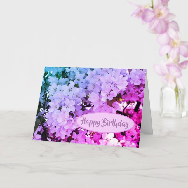Carte Fleurs du printemps blanc Fleurs Anniversaire (Orchidée)