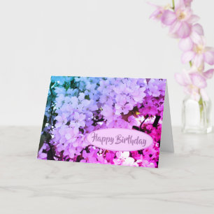 Carte Fleurs du printemps blanc Fleurs Anniversaire