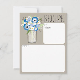 Carte Fleurs en Bocal Mason, Fiche de Recette