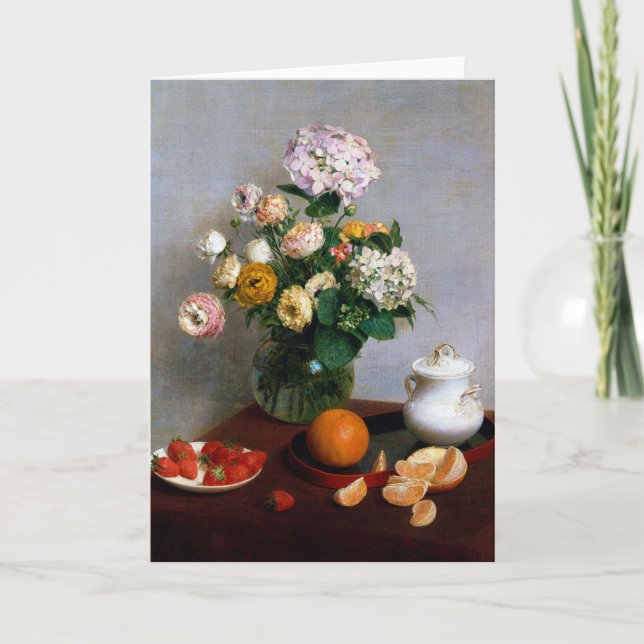 Carte Fleurs et fruits, Henri Fantin-Latour (Devant)