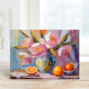 Carte Fleurs et Oranges Vie morte moderne