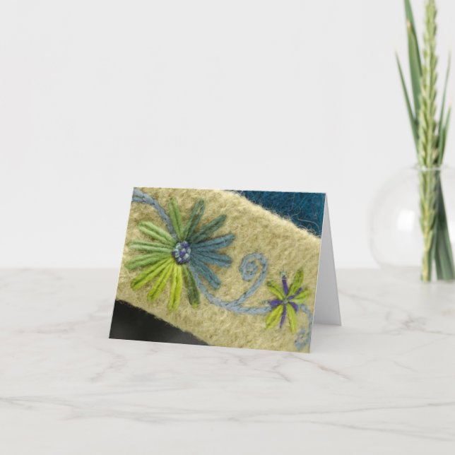 Carte Fleurs et vigne vertes (Devant)