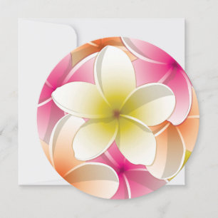 Carte Fleurs frangipani/Plumeria