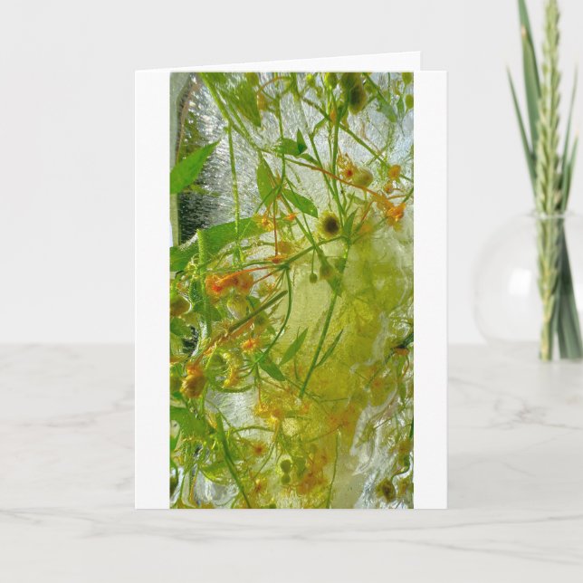 Carte Fleurs glacées, (Devant)