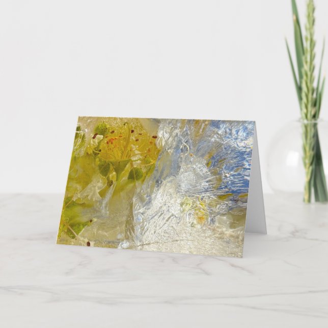 Carte Fleurs glacées, (Devant)