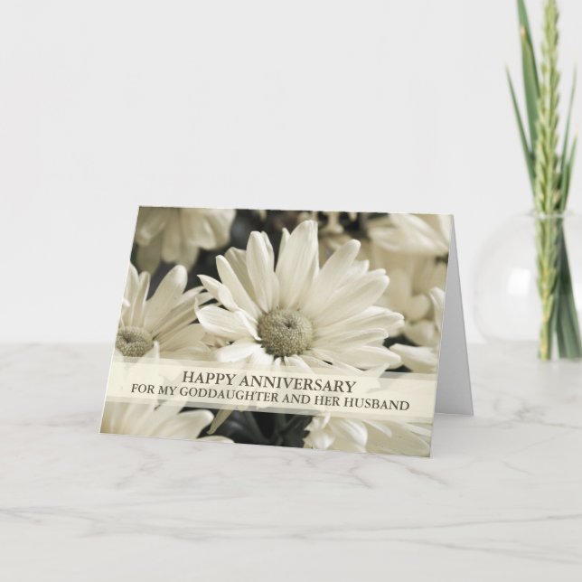 Carte Fleurs Godgirl et Son Mari Anniversaire (Devant)