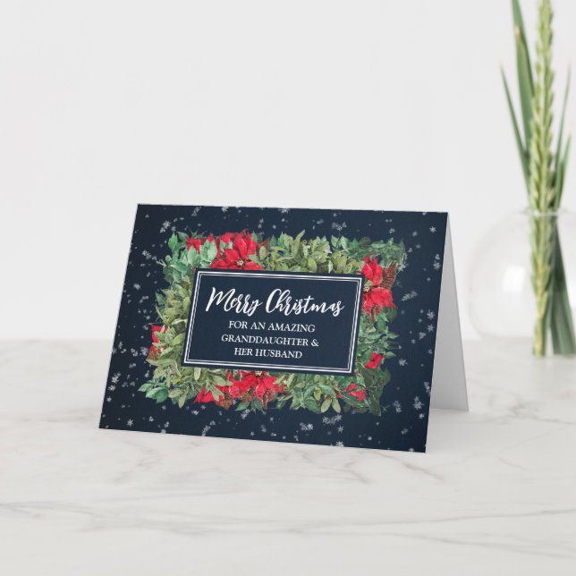Carte Fleurs Grandgirl & Son Mari Noël (Devant)