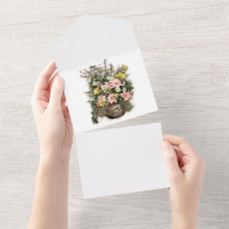 Carte Fleurs Grunge vintages
