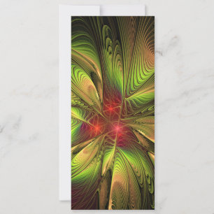 Carte Fleurs imaginaires fractales douces et tendres