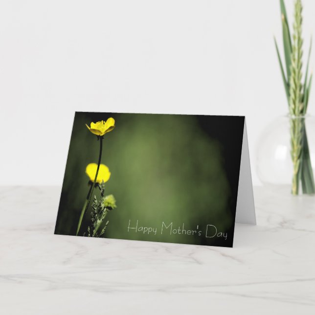 Carte Fleurs jaunes Fête des mères (Devant)