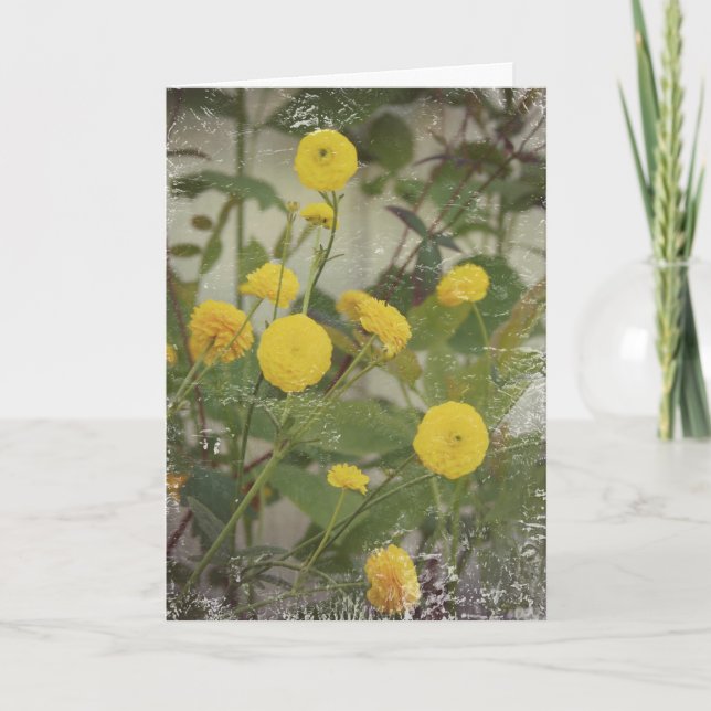 Carte Fleurs jaunes, Fête des mères (Devant)